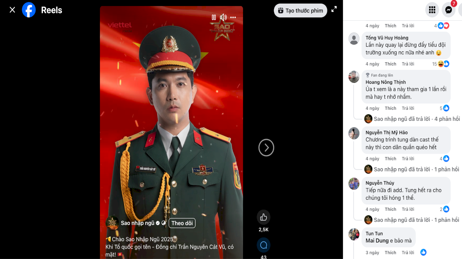Fan dí dỏm nhắc anh “đừng để tiểu đội trưởng xuống nước nữa”