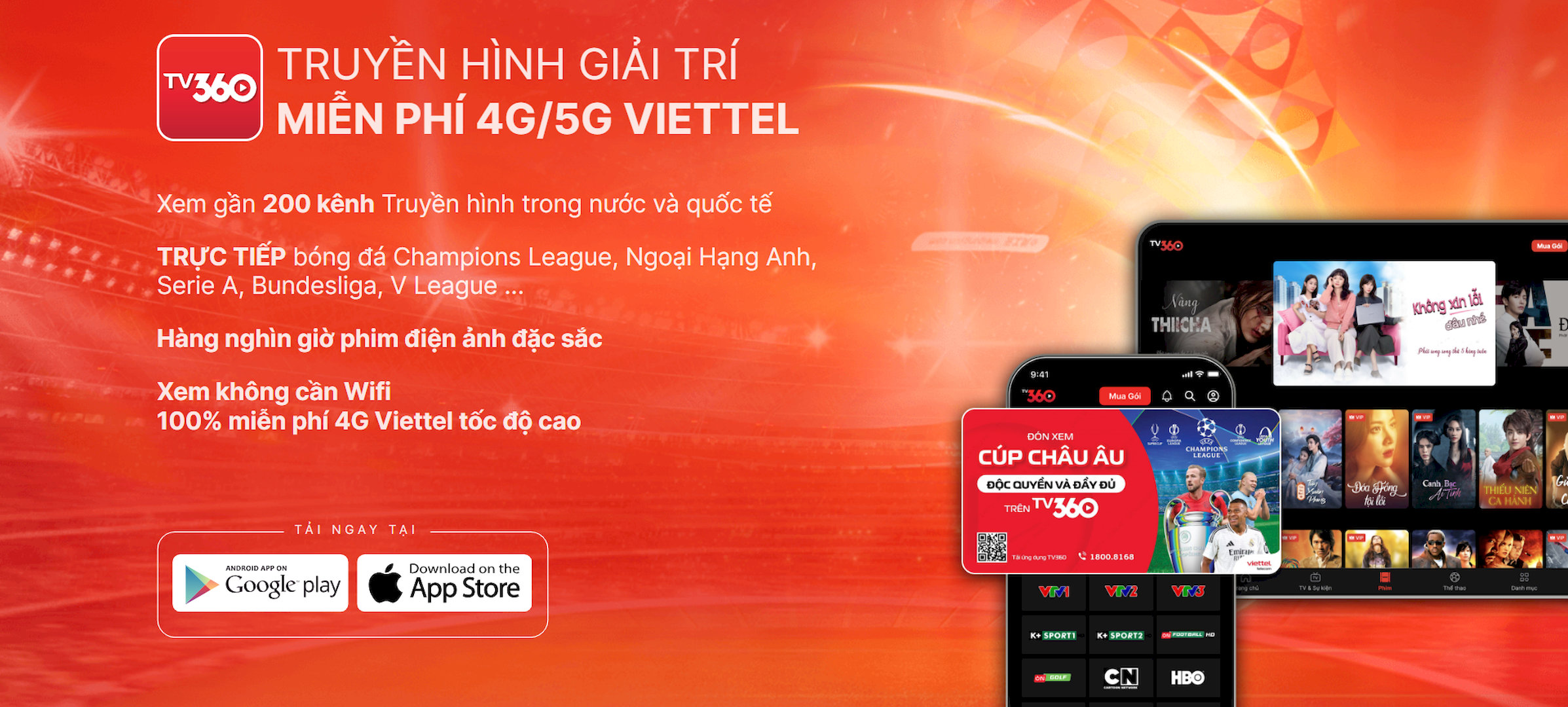 Bạn có thể tải trực tiếp ứng dụng tại TV360 app