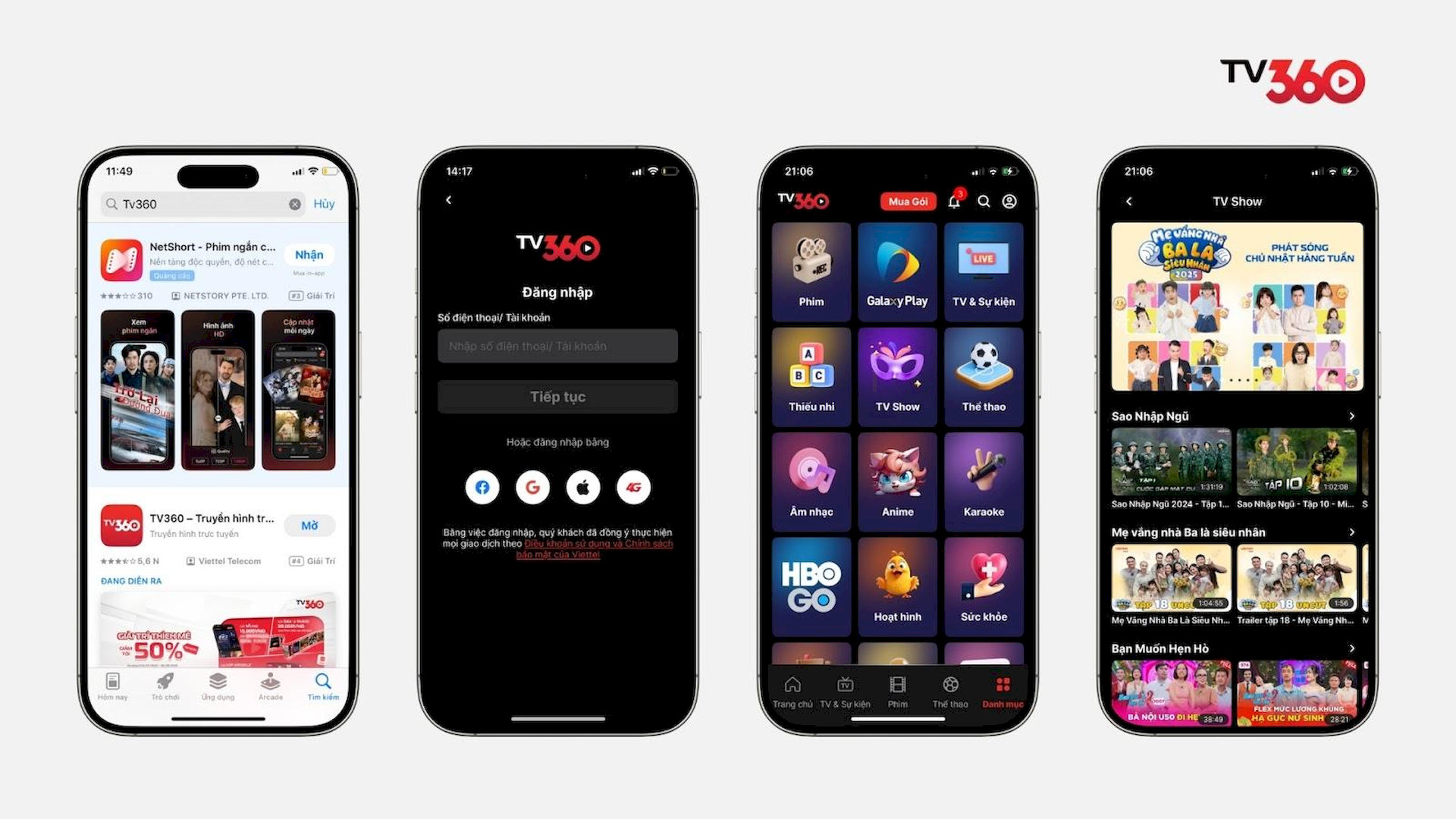 Xem Game Show trên TV360 bằng màn hình nhỏ (điện thoại, máy tính bảng, laptop/PC)