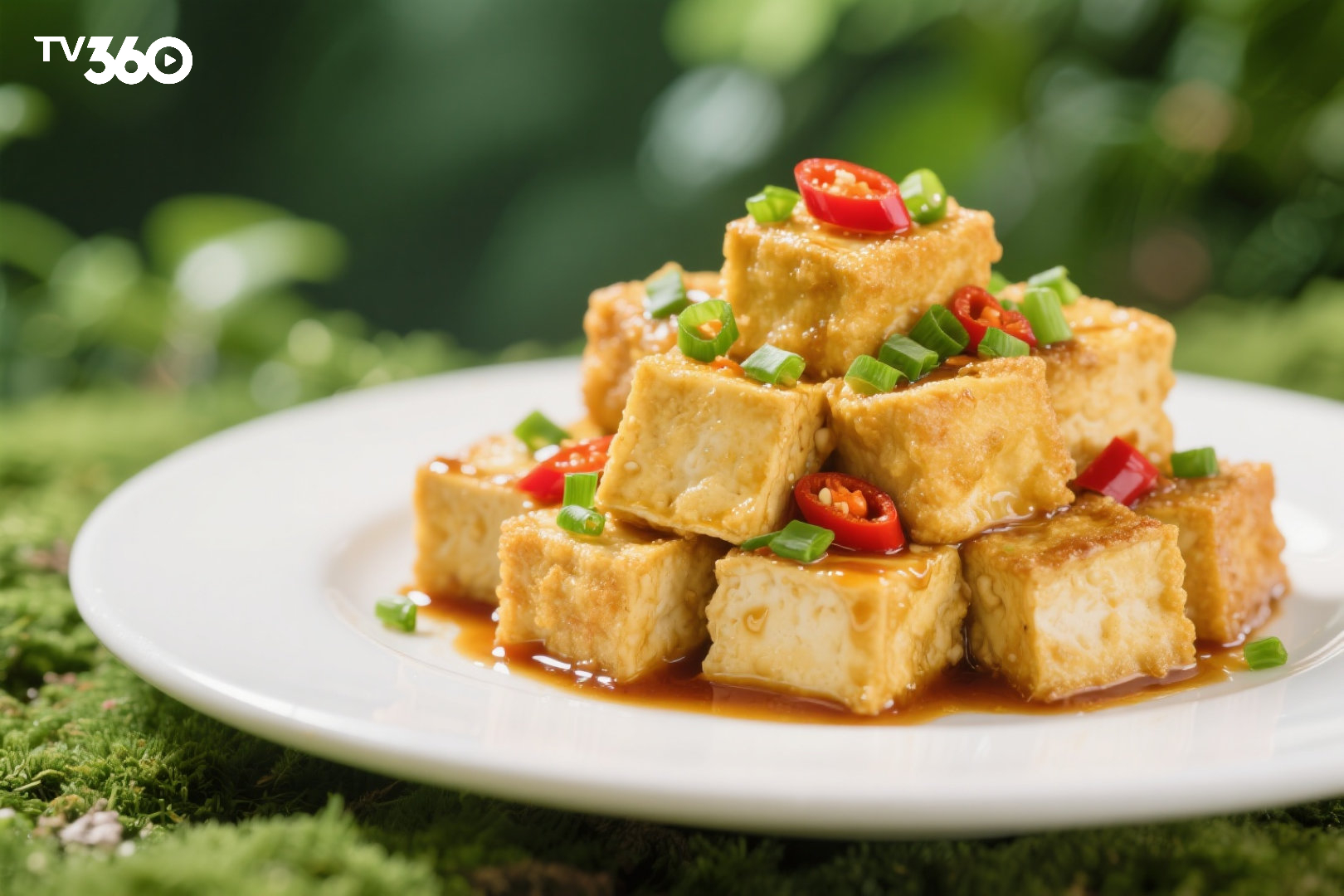 Đậu phụ tẩm hành giòn bên ngoài, mềm mịn bên trong là món ăn vặt lý tưởng khi xem bóng đá