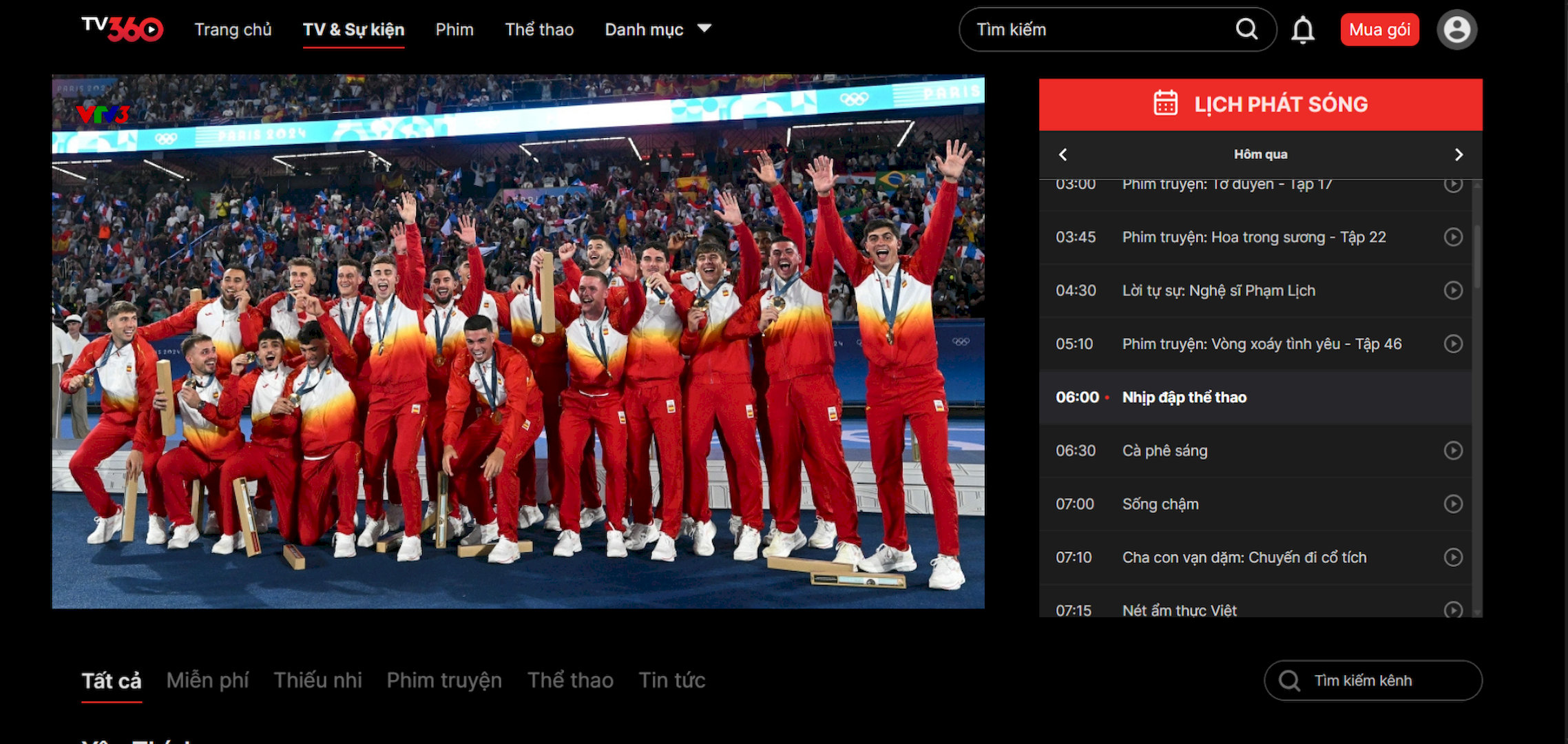 VTV3 – kênh giải trí tổng hợp và thể thao đỉnh cao, đồng hành cùng Olympic Paris 2024