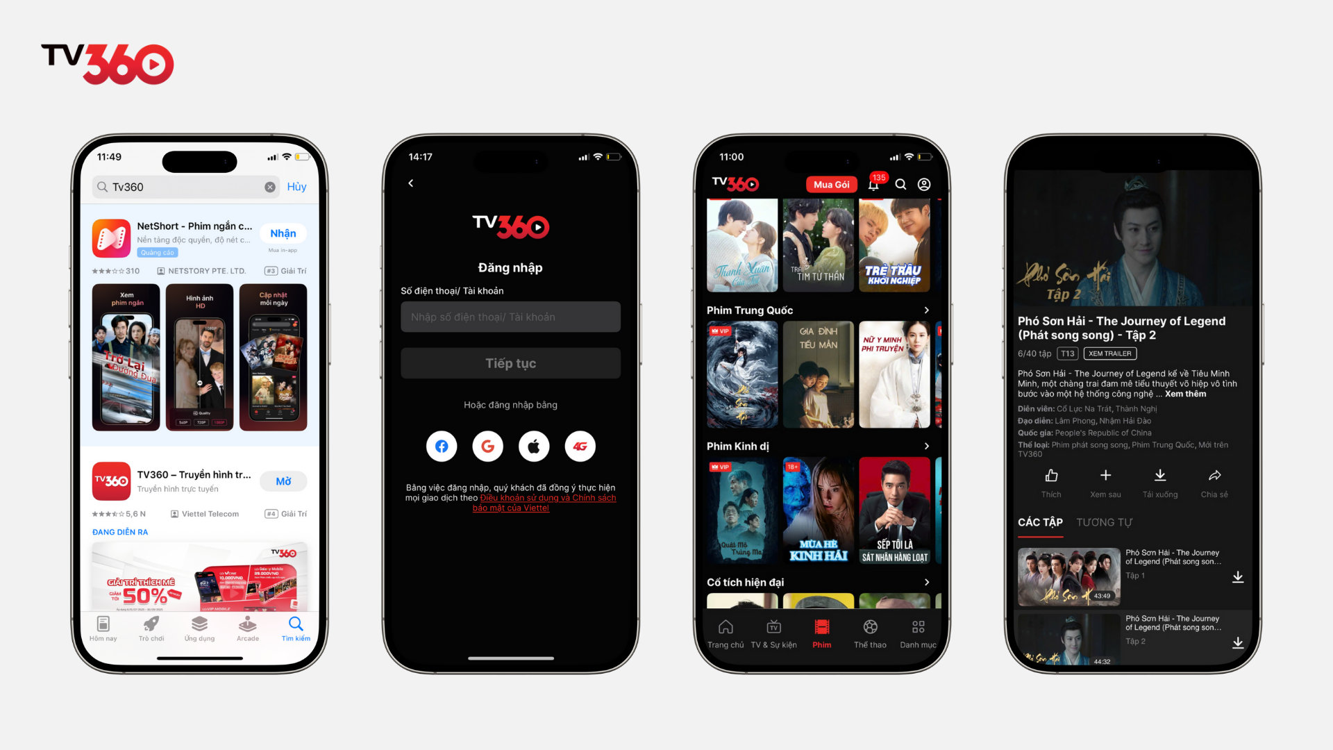 Hướng dẫn xem Phó Sơn Hải trên TV360 