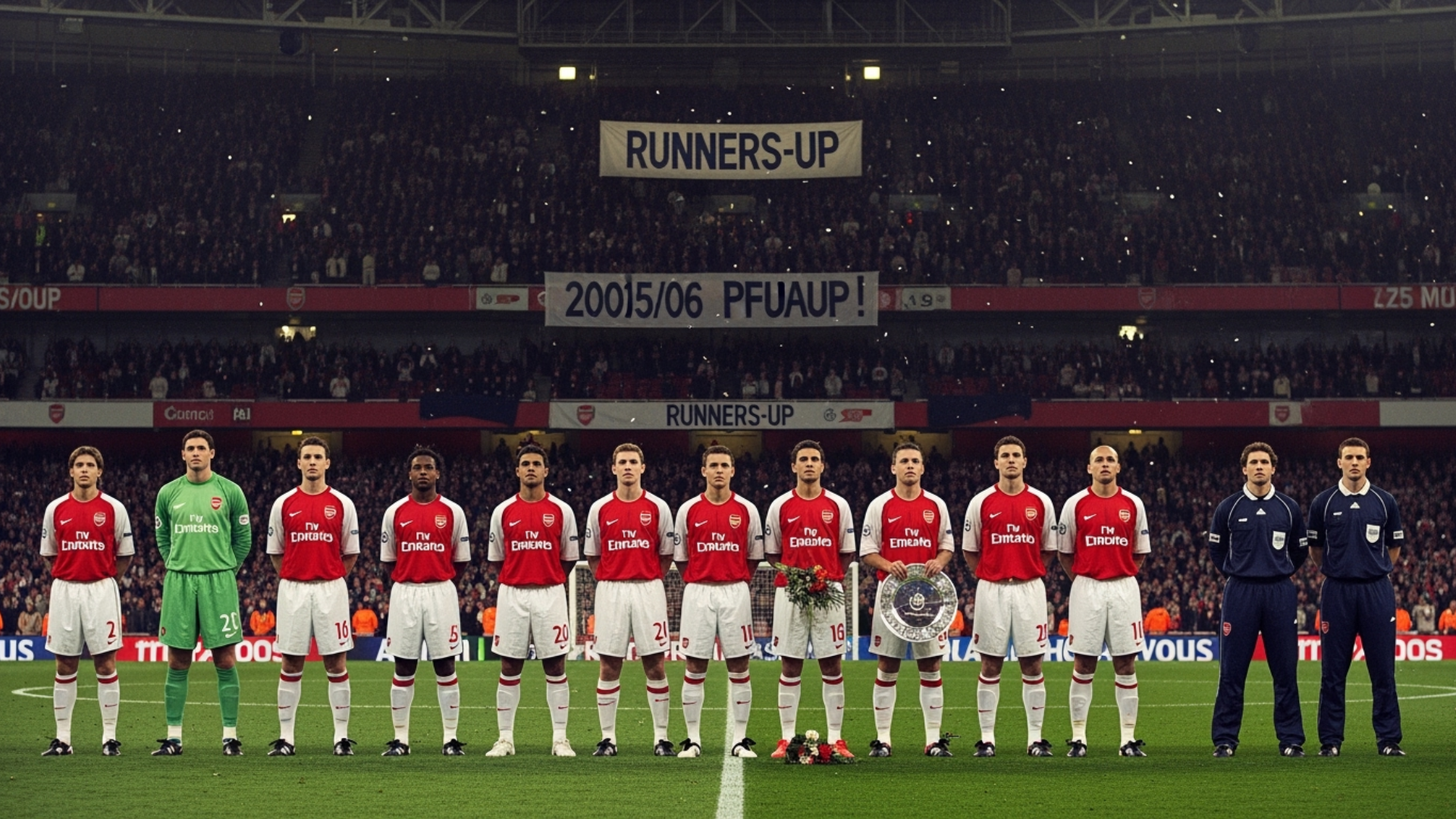 Arsenal từng tiến rất gần đến chức vô địch Champions League mùa 2005/06 nhưng phải chấp nhận ngôi á quân sau thất bại 1–2 trước Barcelona trong trận chung kết tại Paris.