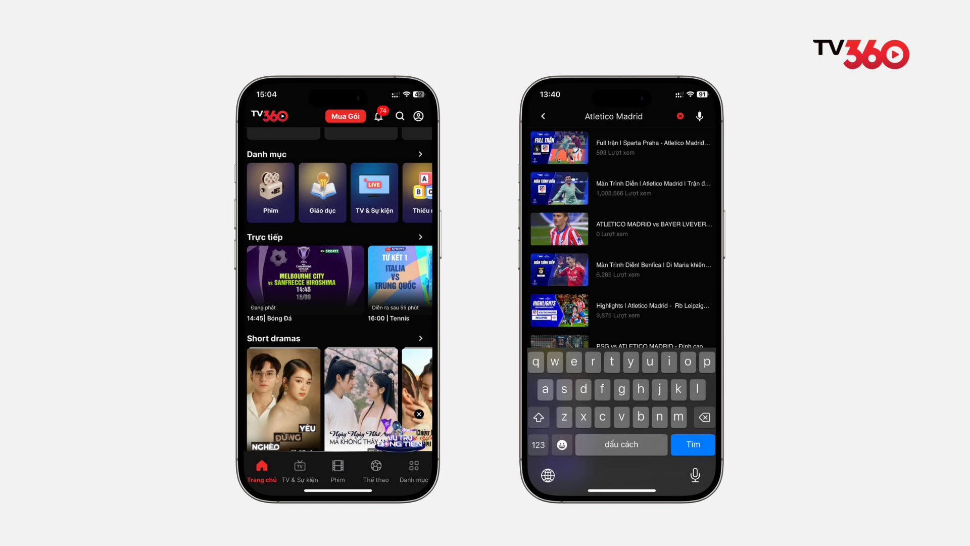 Bạn tìm lịch thi đấu Atletico Madrid bằng cách nhập từ khóa như tên CLB hoặc giải đấu vào thanh tìm kiếm.