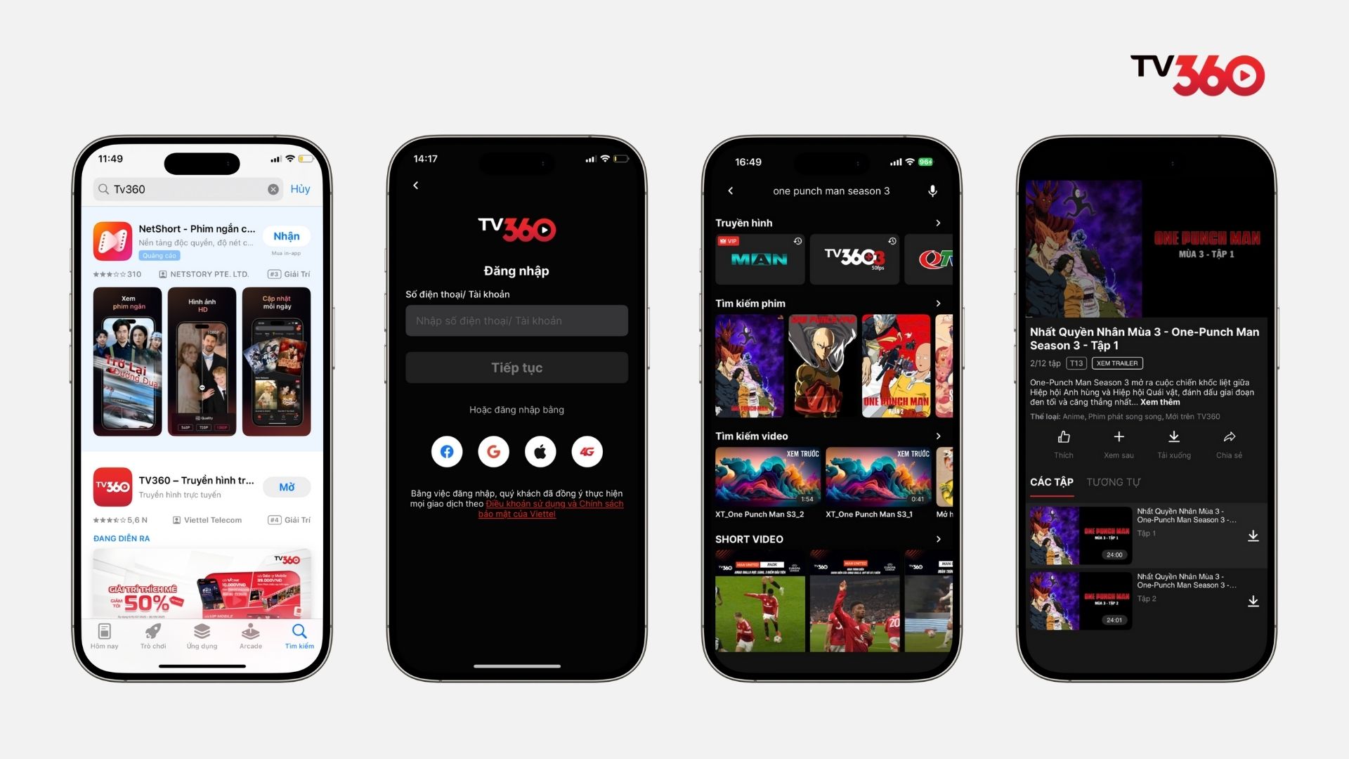 Cách xem One Punch Man Season 3 Trên TV360