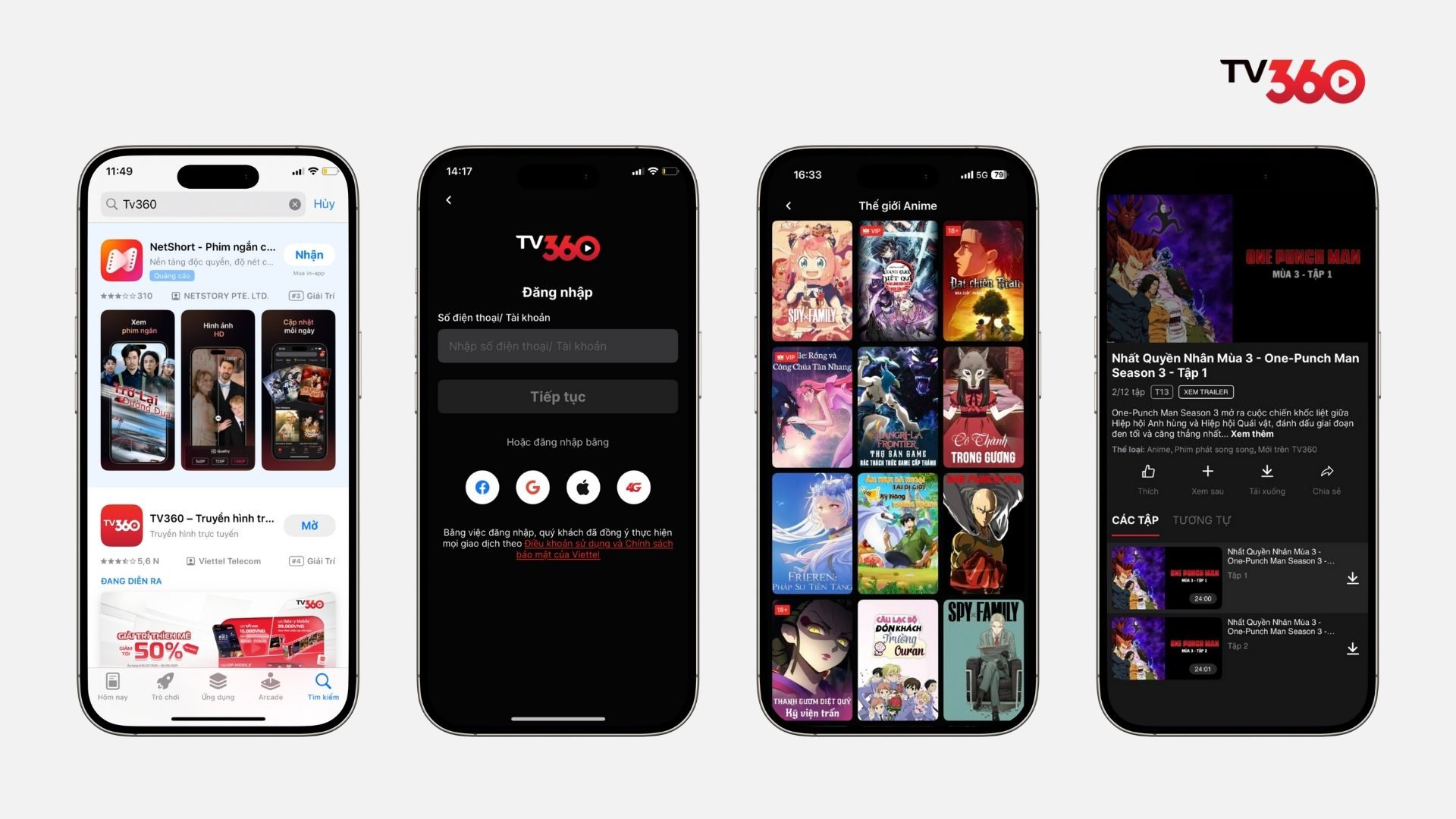 Cách xem One Punch Man Season 3 Trên TV360