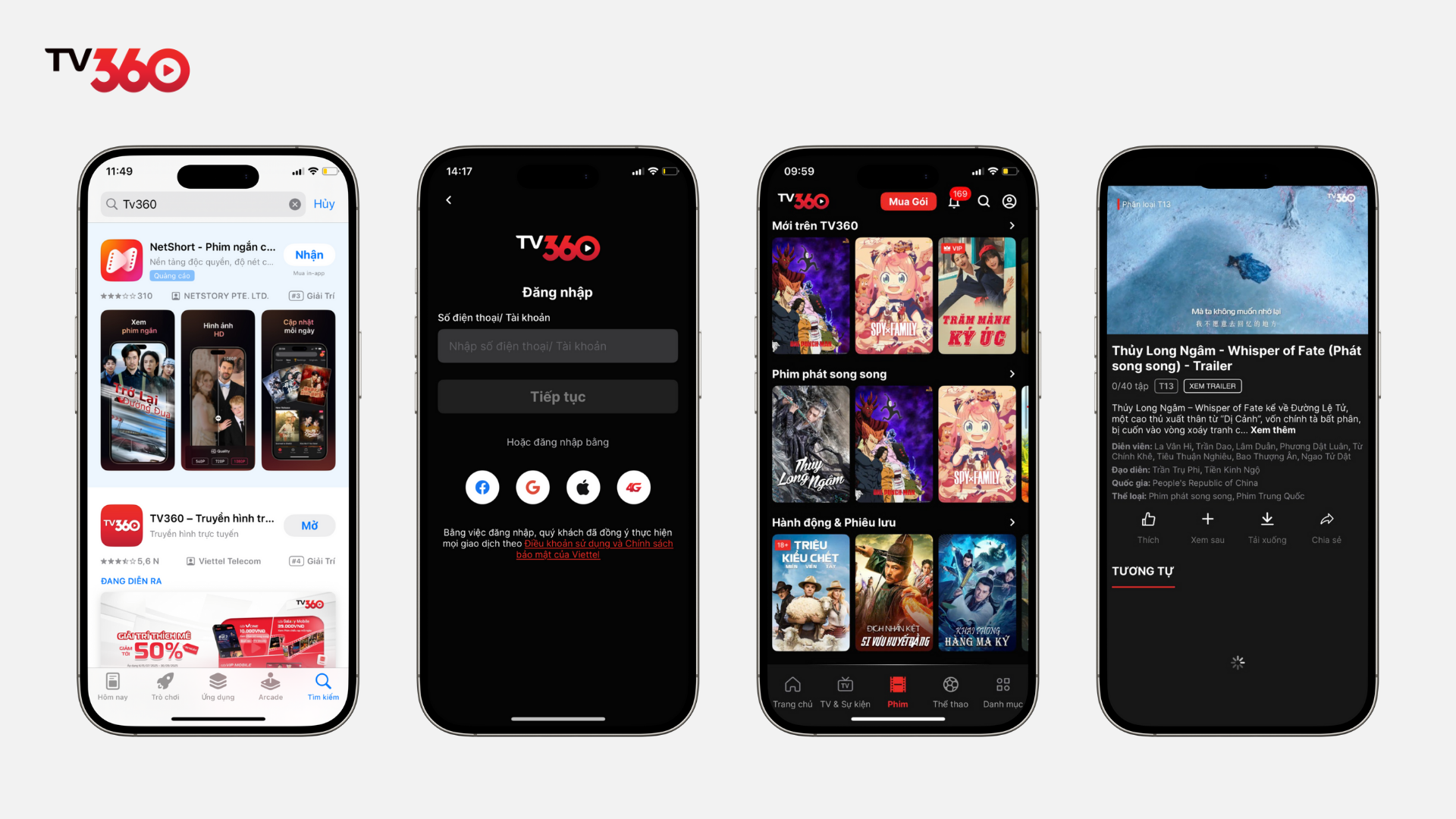 Cách xem Thủy Long Ngâm Trên TV360