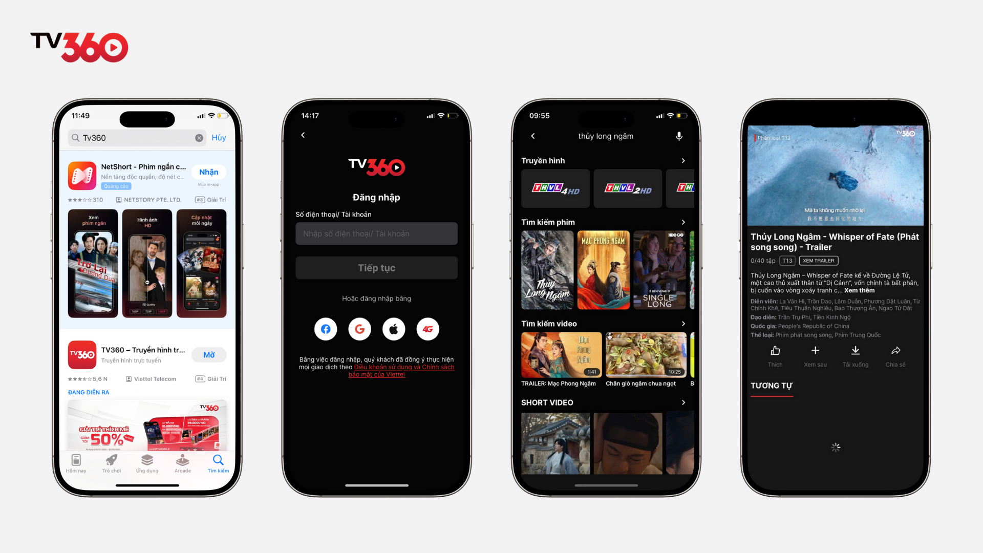 Cách xem Thủy Long Ngâm Trên TV360