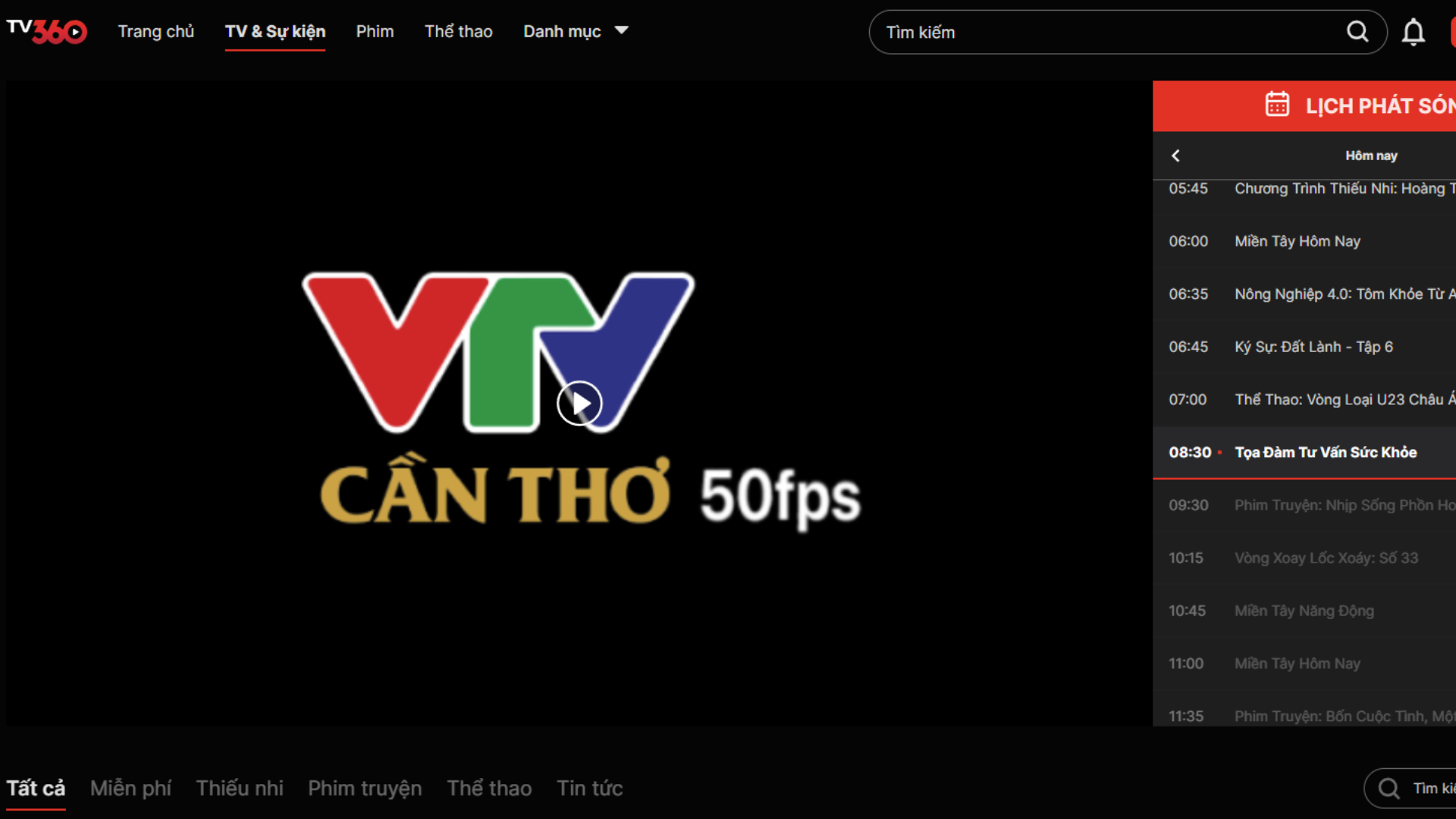VTV Cần Thơ sở hữu bản quyền nhiều trận đấu đỉnh cao