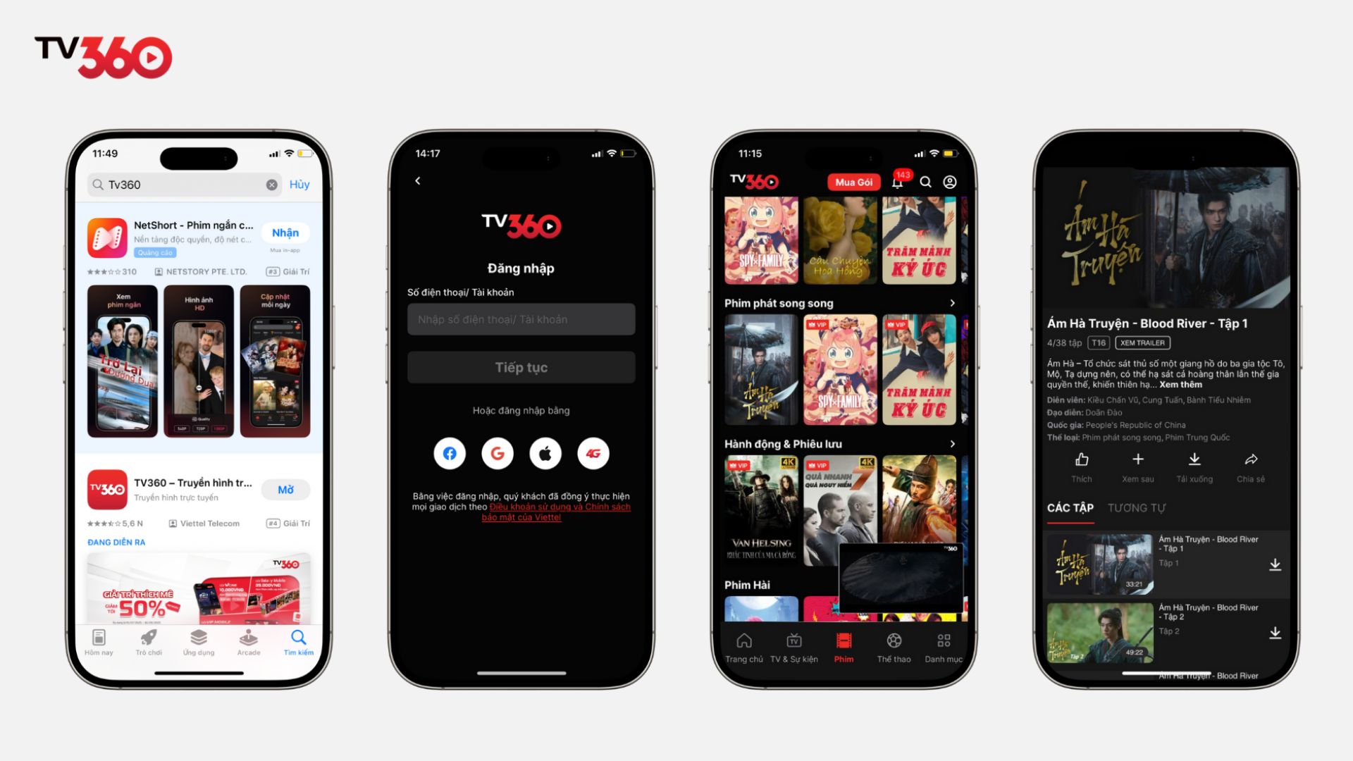 Cách xem Ám Hà Truyện trên TV360 