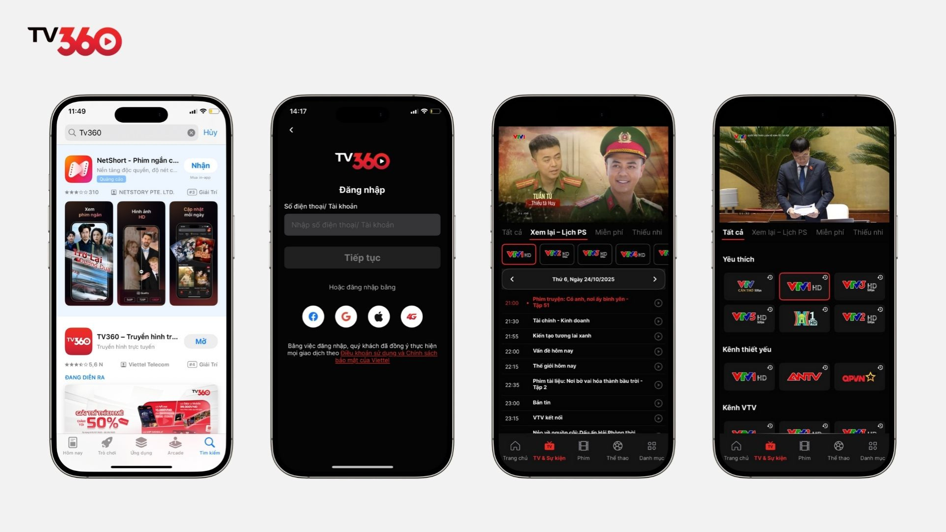 Cách xem Có Anh Nơi Ấy Bình Yên Trên TV360
