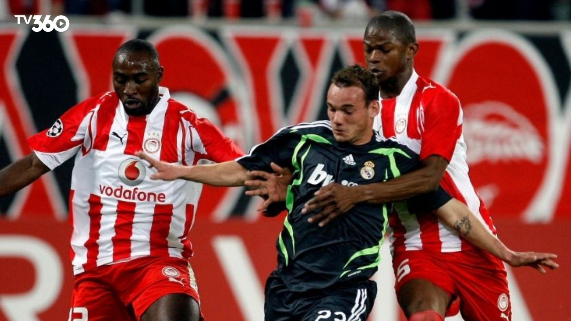 Olympiakos gặp nhiều khó khăn trong màn đối đầu với Real Madrid