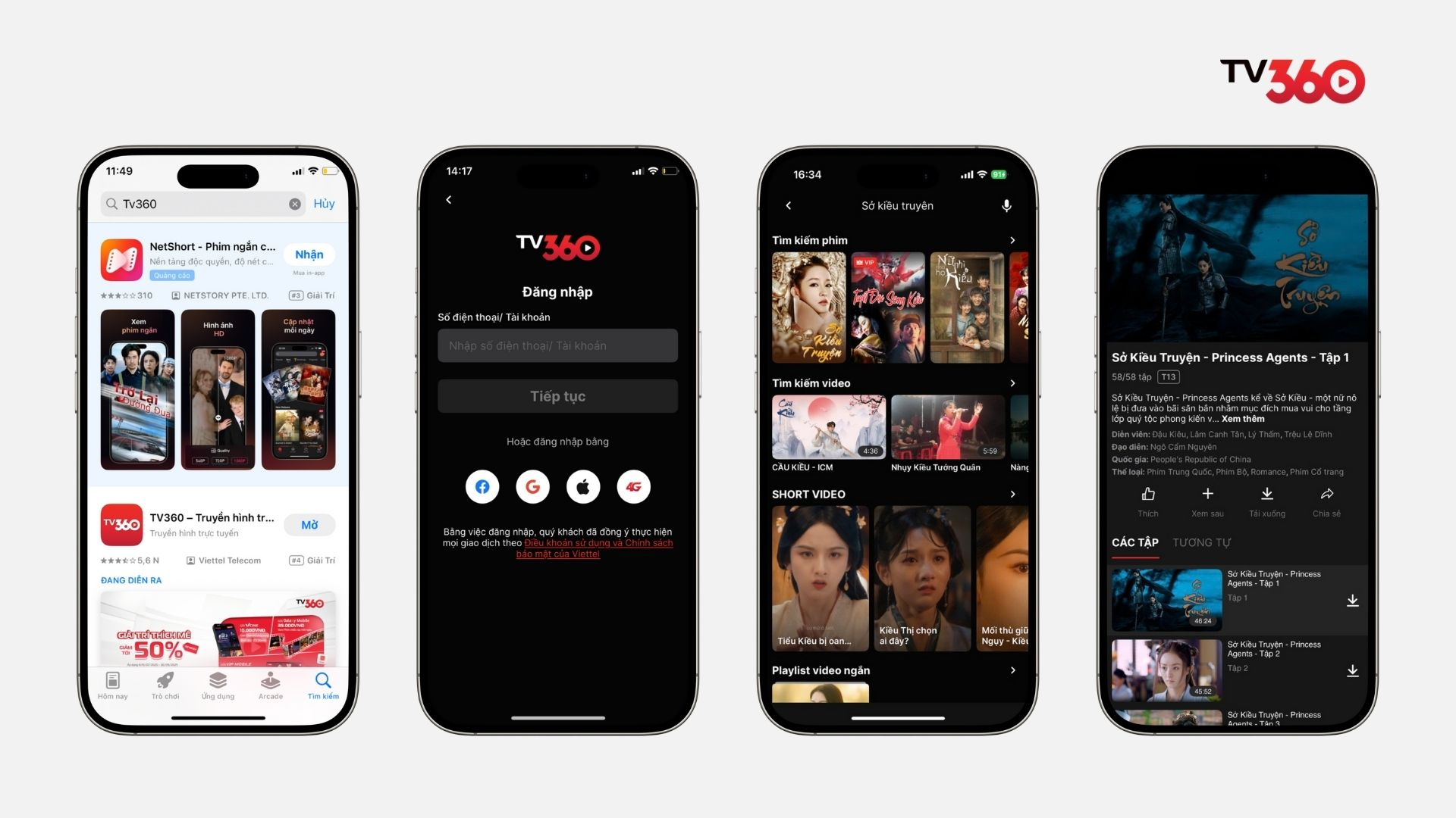 Cách xem Sở Kiều Truyện Trên TV360