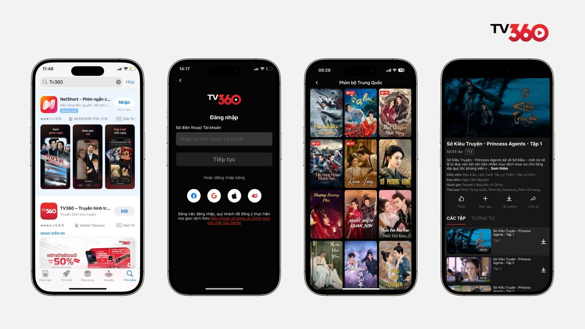 Cách xem Sở Kiều Truyện Trên TV360