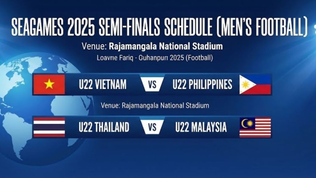 Lịch thi đấu bán kết bóng đá SEA Games 15/12