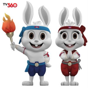 Thỏ trắng Borey (đực) và Romdoul (cái) tượng trưng cho đoàn kết khu vực và quốc hoa Rumdul, mang thông điệp vị tha trong Phật giáo