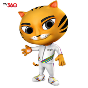 Pami (mèo) từ 7 quả bóng 5 màu quốc kỳ, tượng trưng cho gia đình (Pamilya), đoàn kết, vui vẻ và niềm tự hào dân tộc