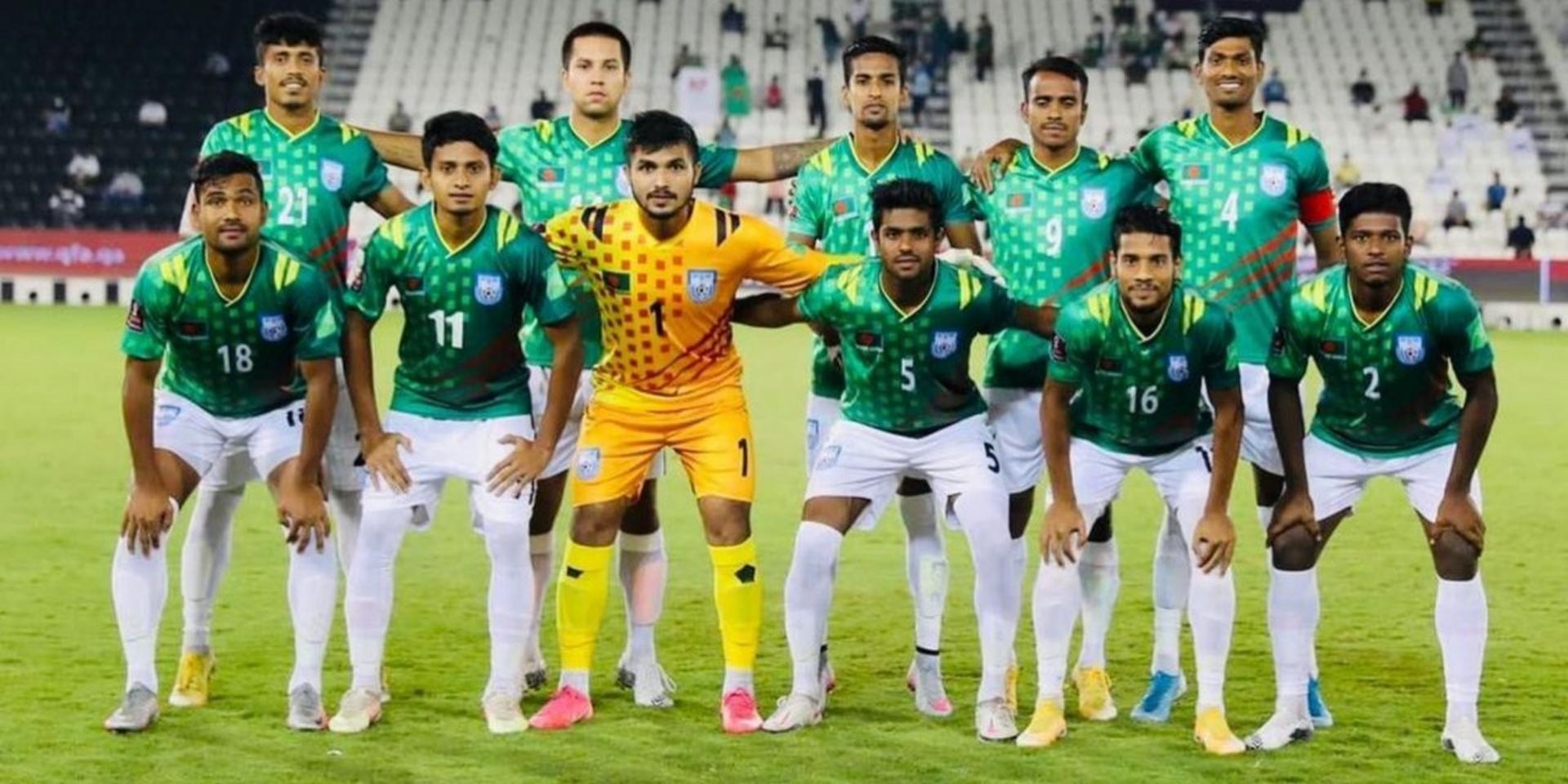 Các cầu thủ Bangladesh nỗ lực thi đấu và tích lũy kinh nghiệm ở vòng loại AFC.