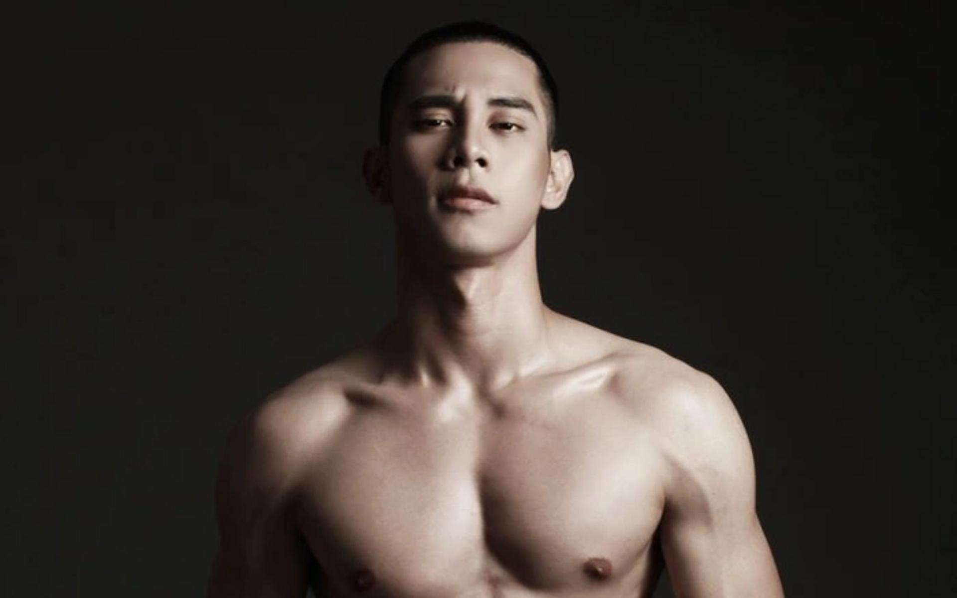 Diễn viên, người mẫu Hồ Vĩnh Khoa với gương mặt góc cạnh và phong cách lịch lãm.