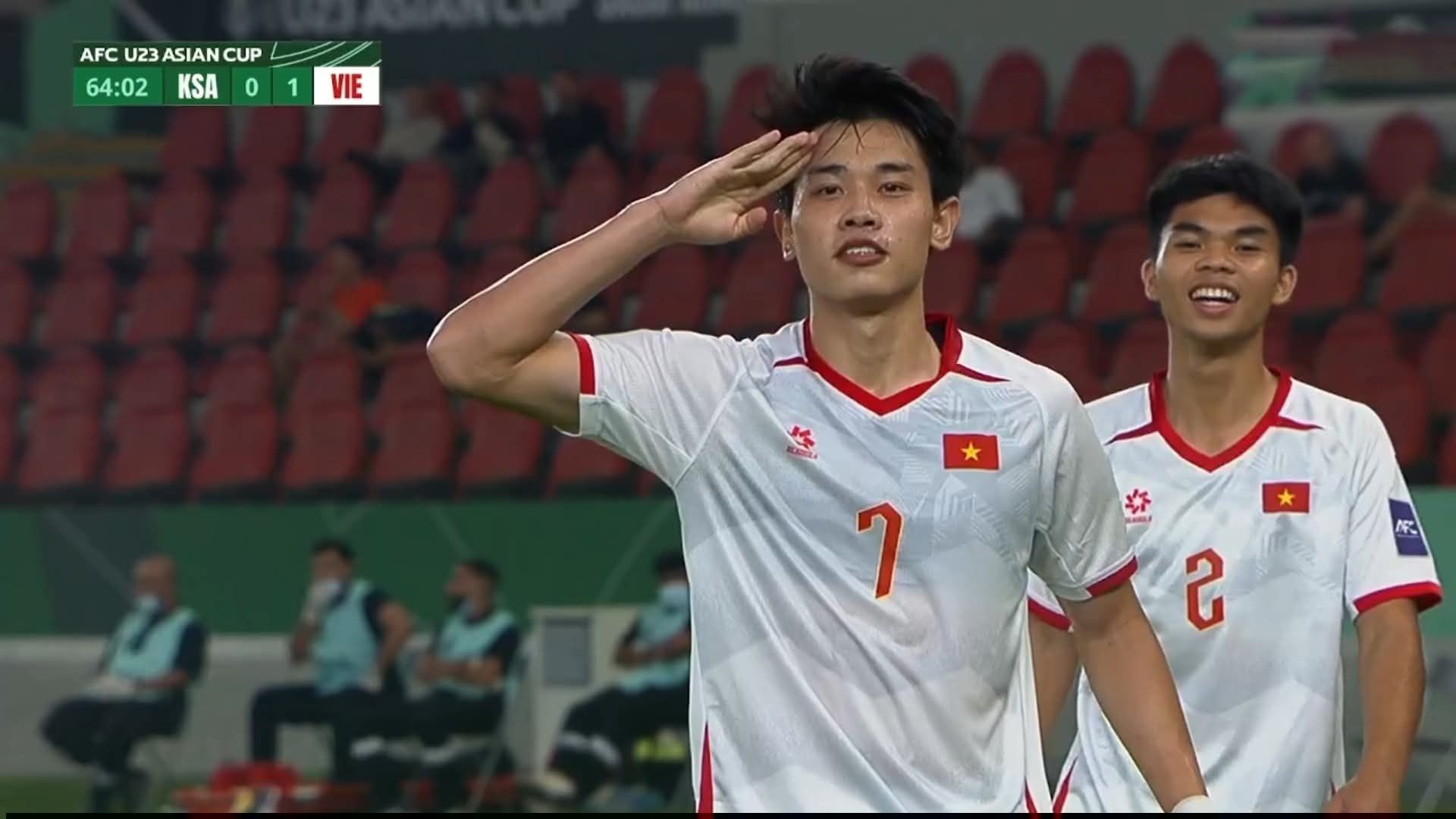 Đình Bắc ghi bàn, chấm dứt giấc mơ Tứ kết của U23 Saudi Arabia