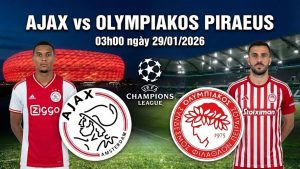Nhận định Ajax vs Olympiakos Piraeus, 03h00 ngày 29/01