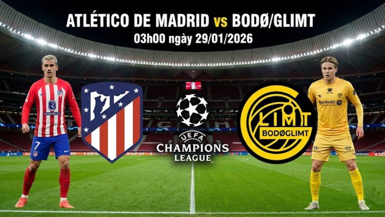 Nhận định Atlético de Madrid vs Bodø/Glimt, 03h00 ngày 29/01
