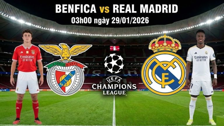 Nhận định Benfica vs Real Madrid, 03h00 ngày 29/01