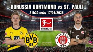 Nhận định Borussia Dortmund vs St. Pauli, 21h30 ngày 17/01