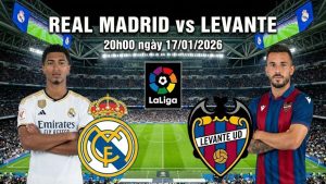 Nhận định Real Madrid vs Levante, 20h00 ngày 17/01