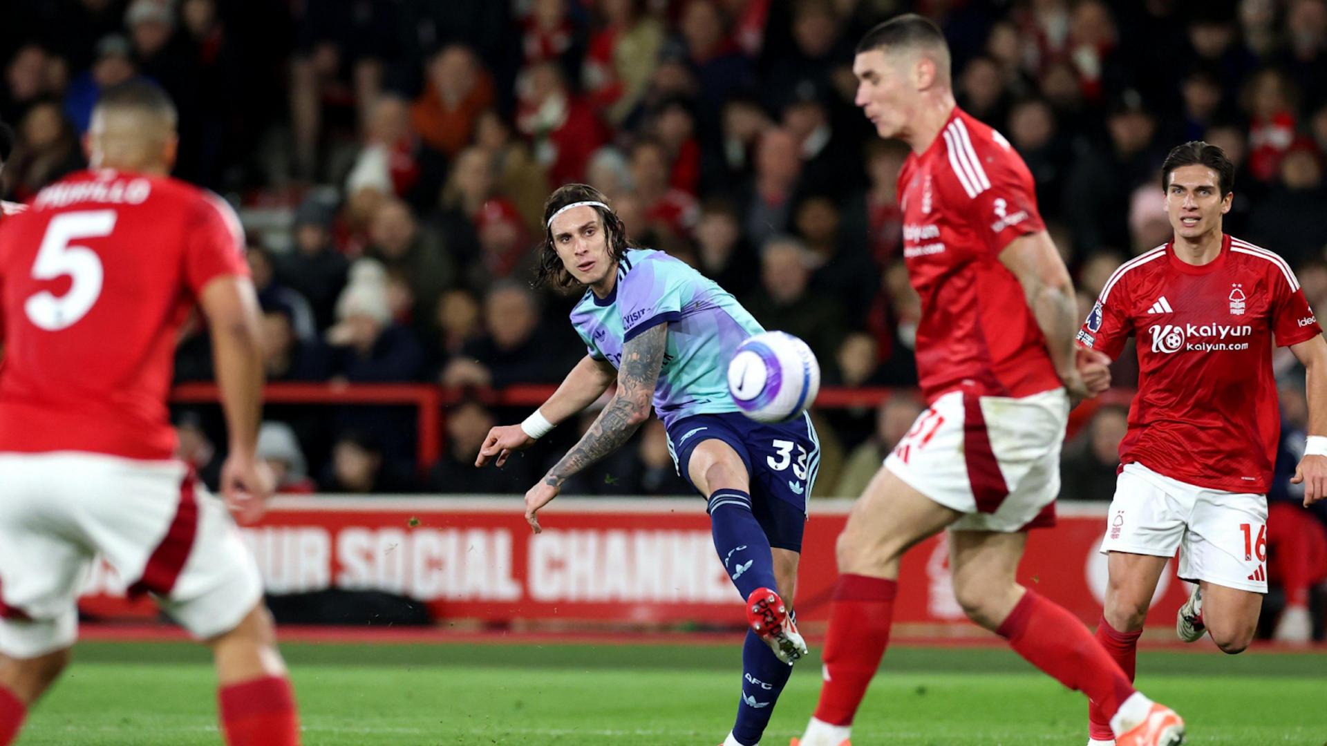 Thống kê thành tích gần đây của Nottingham Forest vs Arsenal