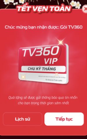 Quà tặng gói cước TV360