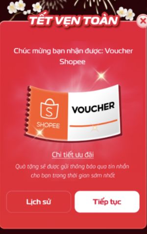 Quà tặng Voucher Shopee